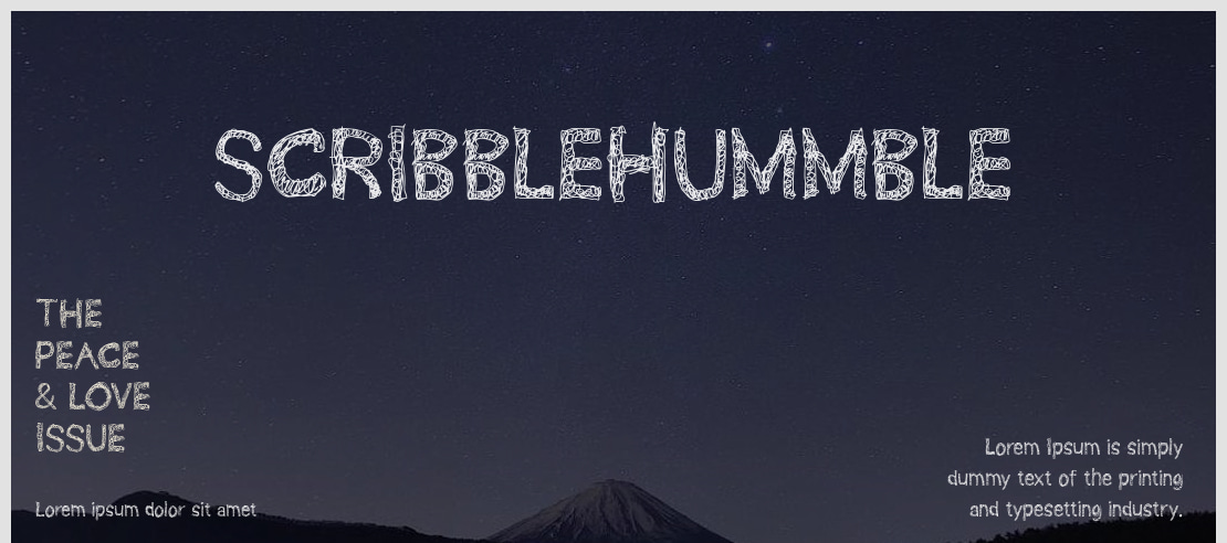 SCRIBBLEHUMMBLE Font