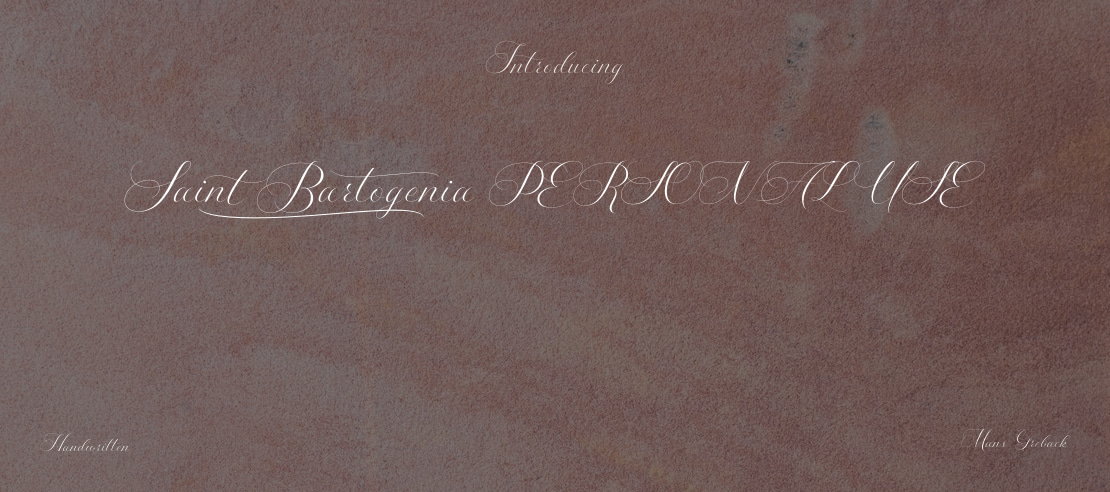 Saint Bartogenia PERSONAL USE Font