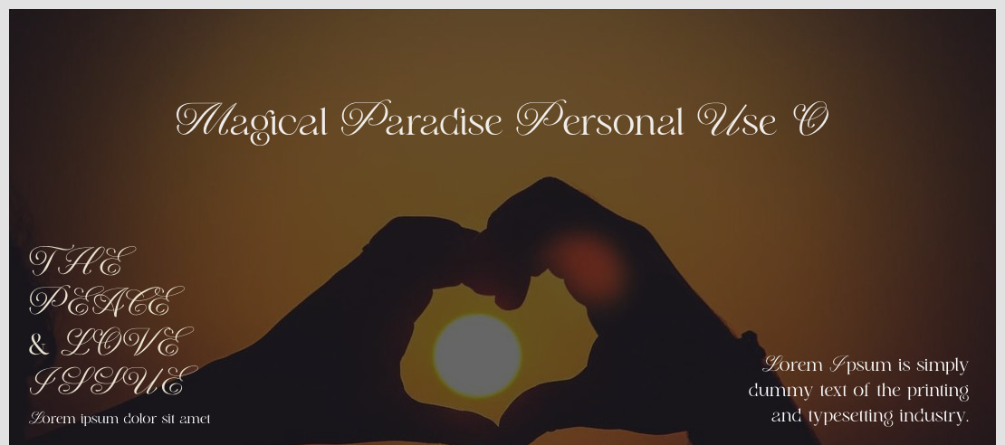 Magical Paradise Personal Use O Font