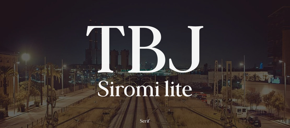 TBJ Siromi lite Font