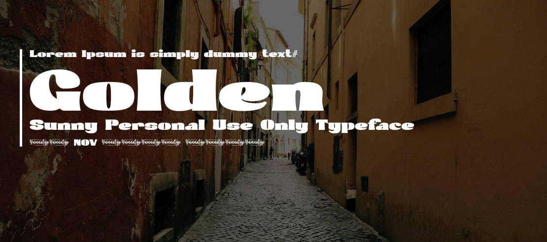 Golden Sunny Personal Use Only Font