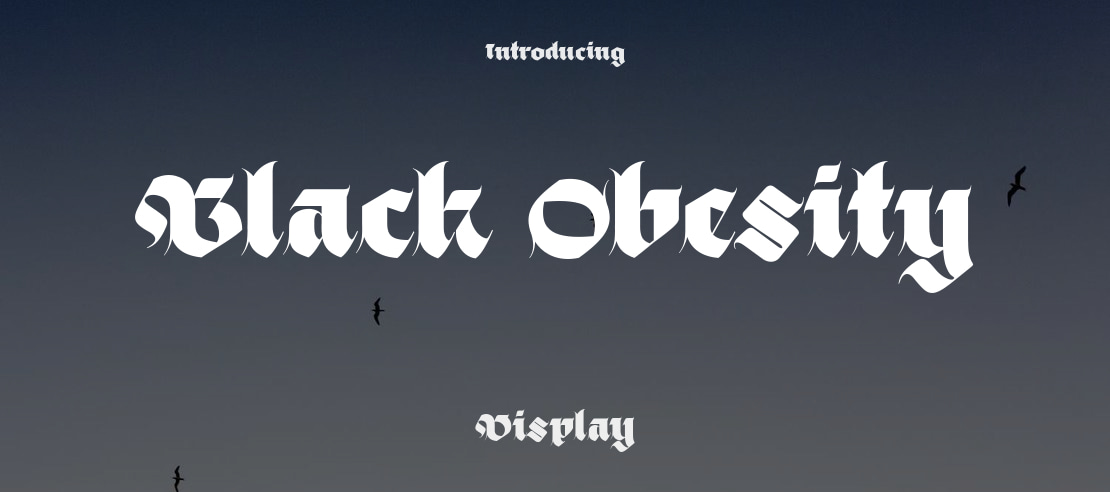 Black Obesity Font