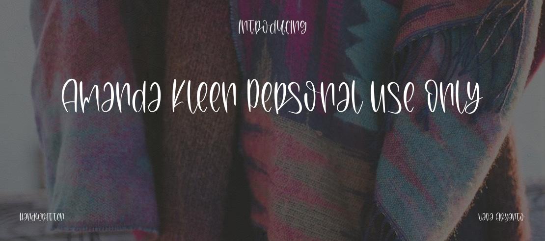 Amanda Kleen Personal Use Only Font