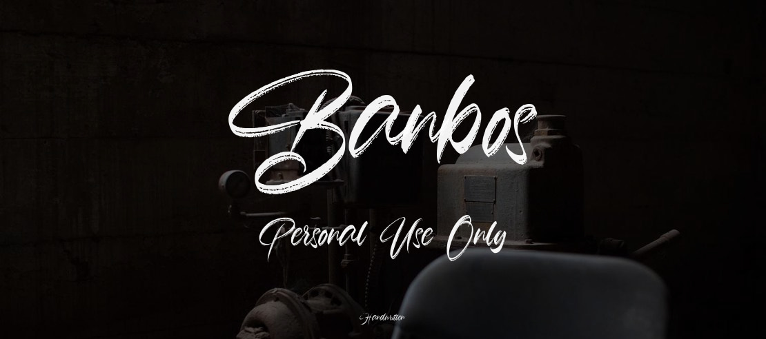 Banbos Personal Use Only Font