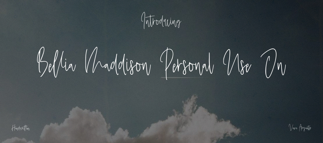 Bellia Maddison Personal Use On Font