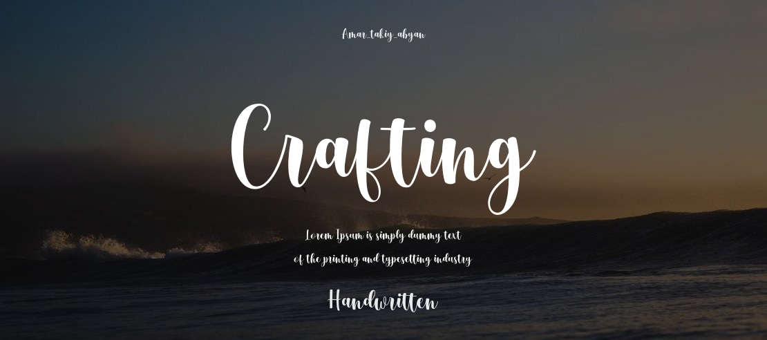 Crafting Font