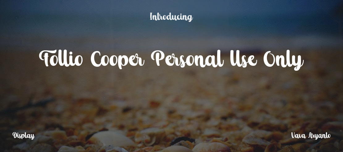 Follio Cooper Personal Use Only Font