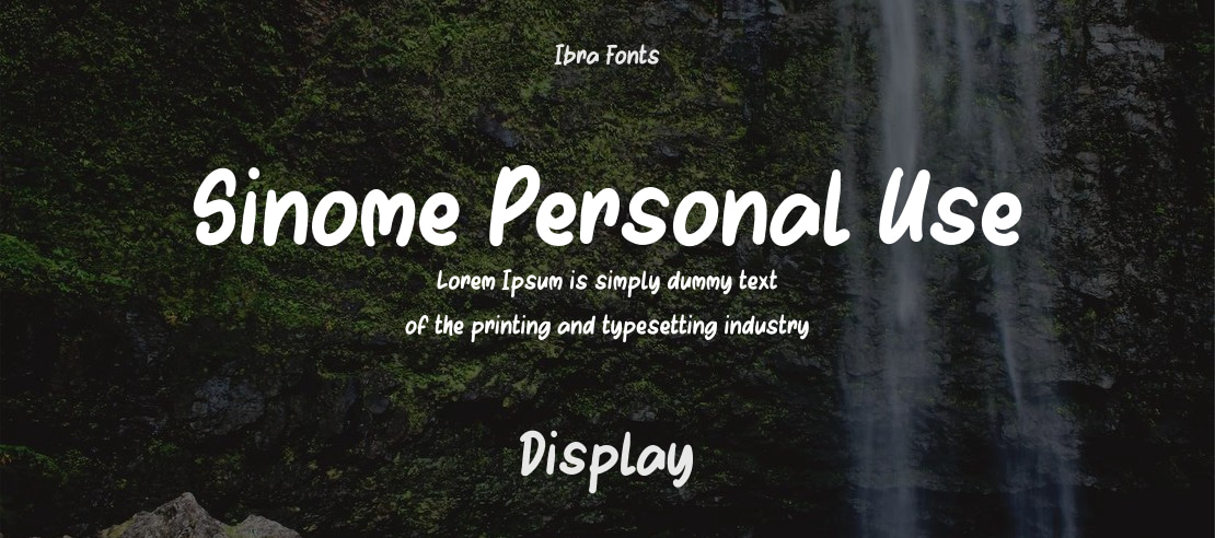 Sinome Personal Use Font