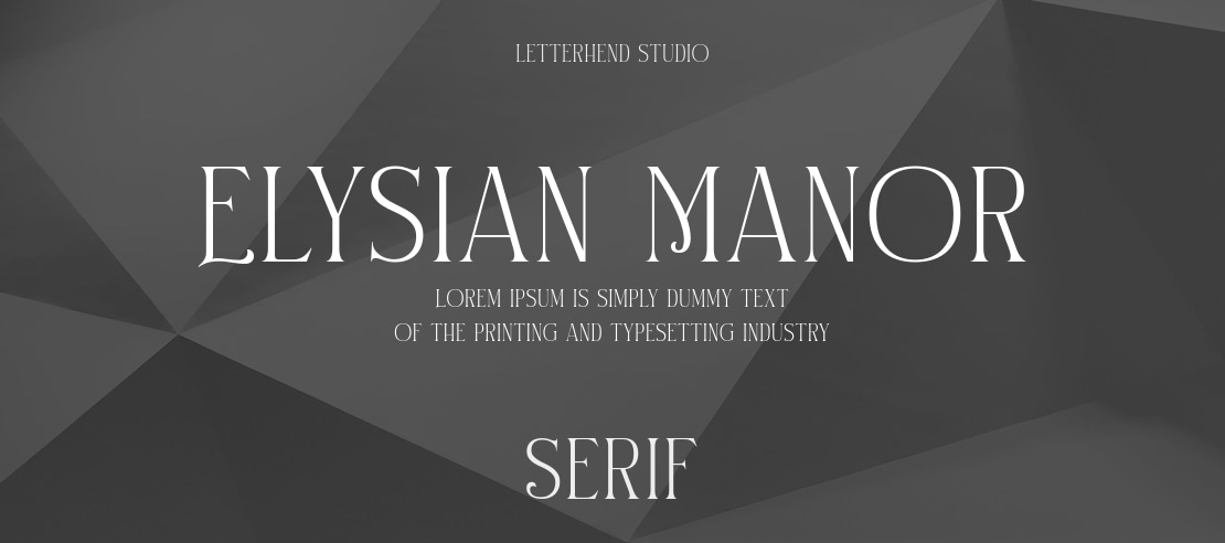 Elysian Manor Font