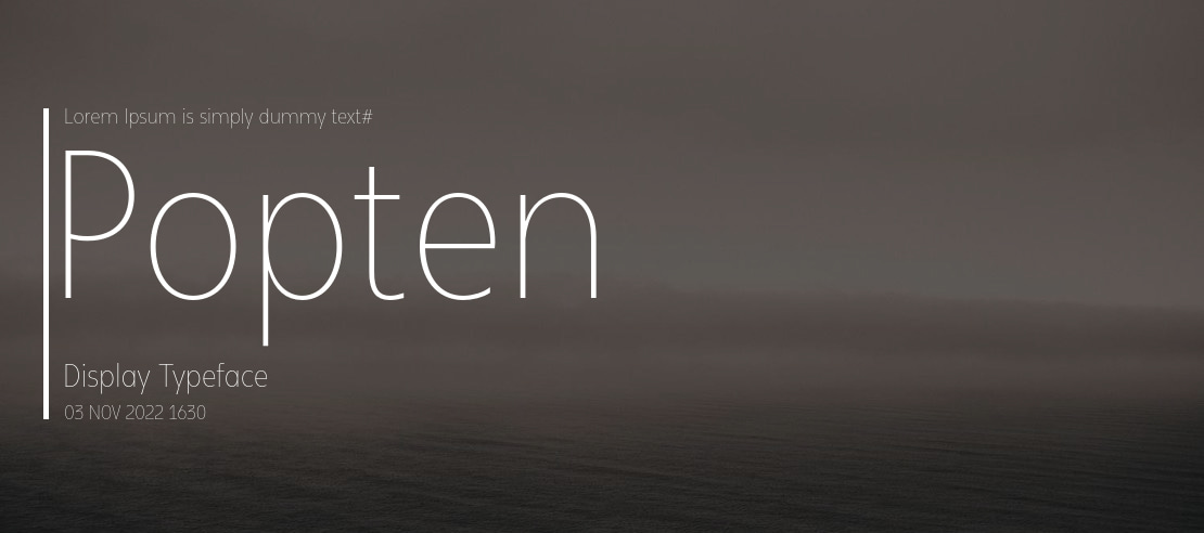 Popten Display Font