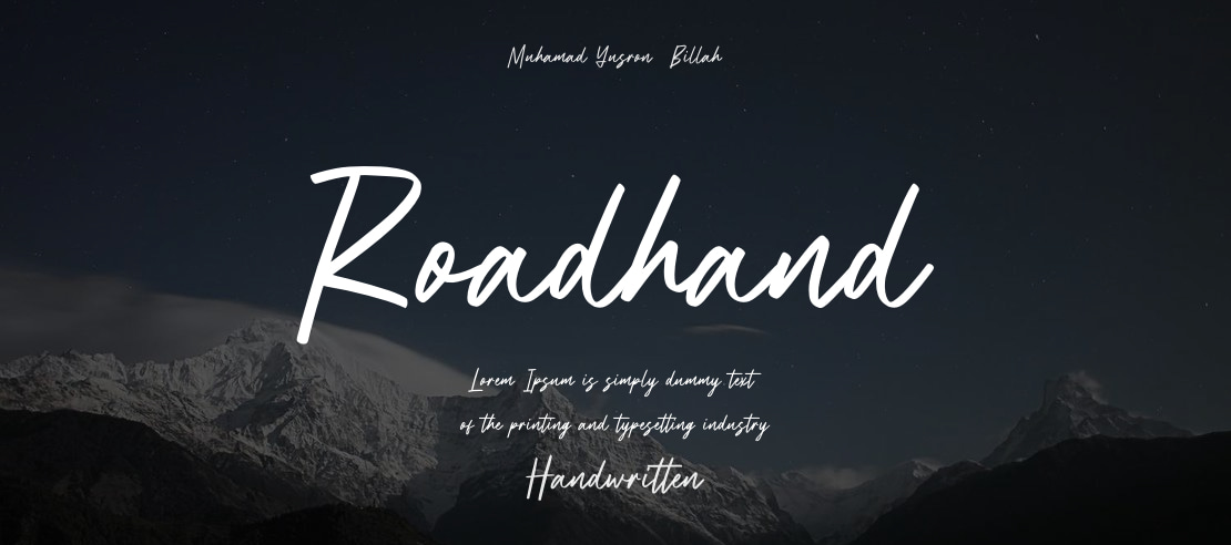 Roadhand Font