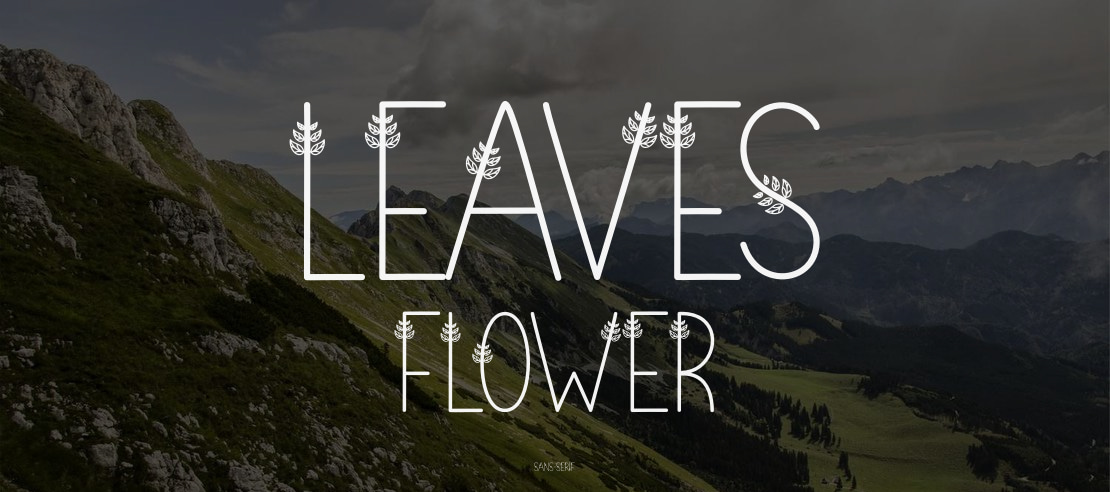 Leaves Flower Font