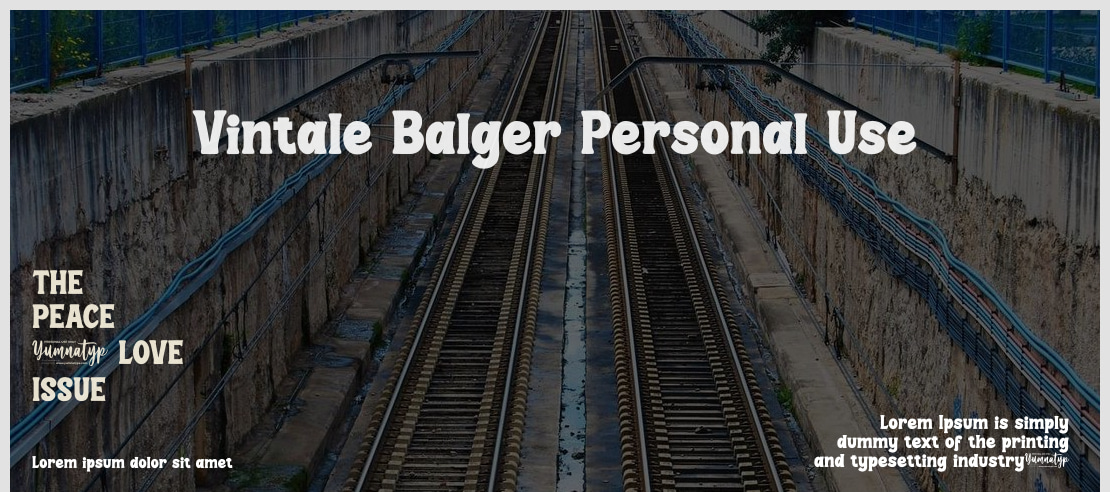 Vintale Balger Personal Use Font