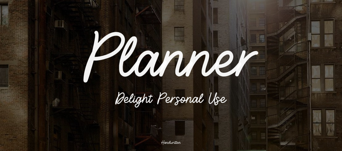 Planner Delight Personal Use Font