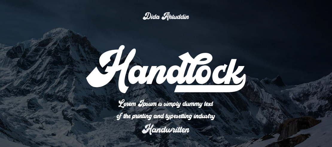 Handlock Font