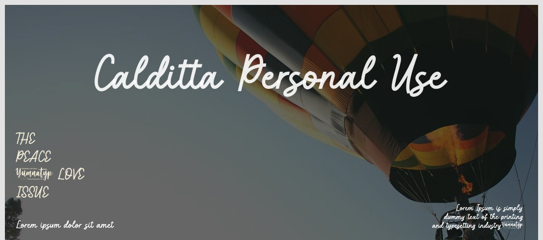 Calditta Personal Use Font