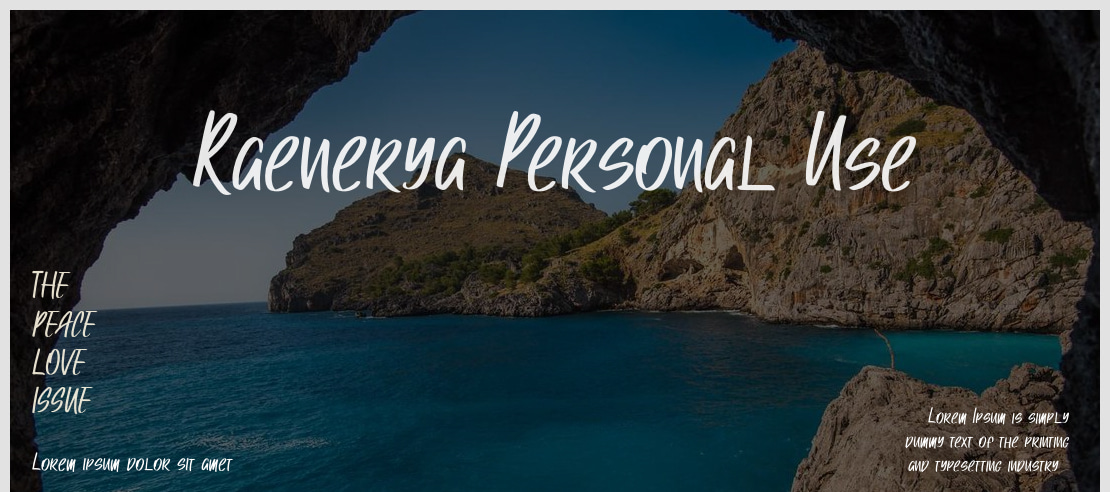 Raenerya Personal Use Font