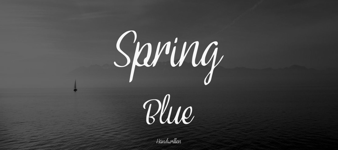 Spring Blue Font