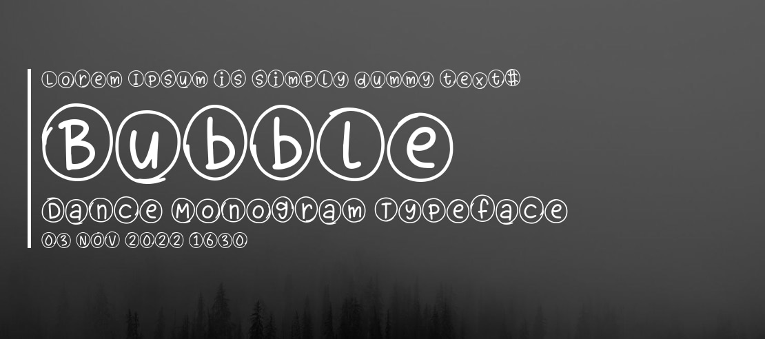 Bubble Dance Monogram Font