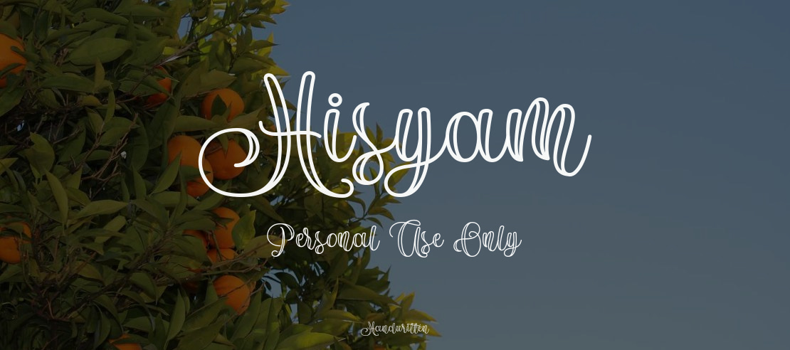 Hisyam Personal Use Only Font