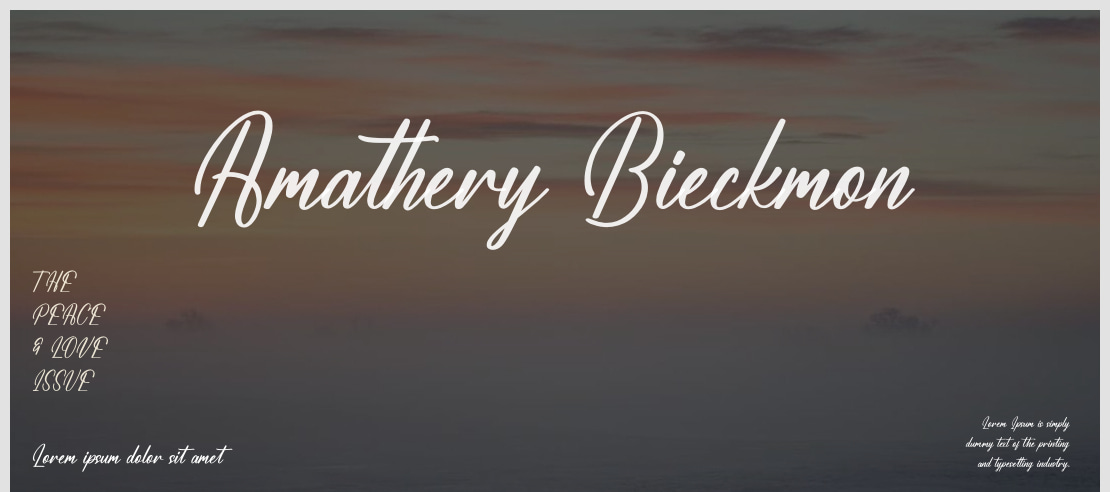 Amathery Bieckmon Font