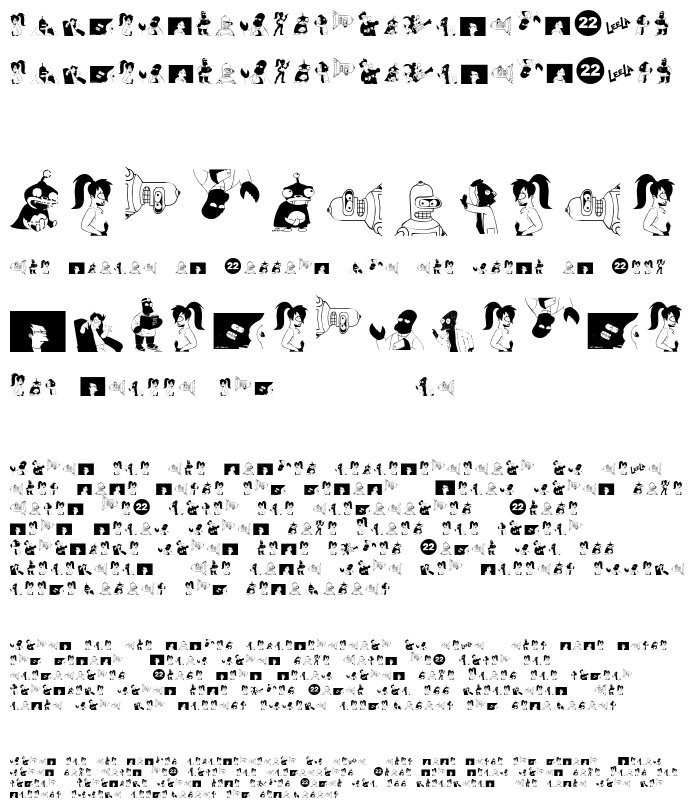 Futurama Alien Alphabet Two Font Download Free Font Download