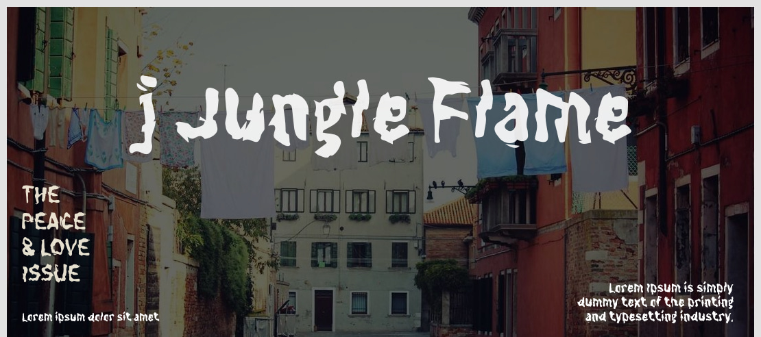 j Jungle Flame Font