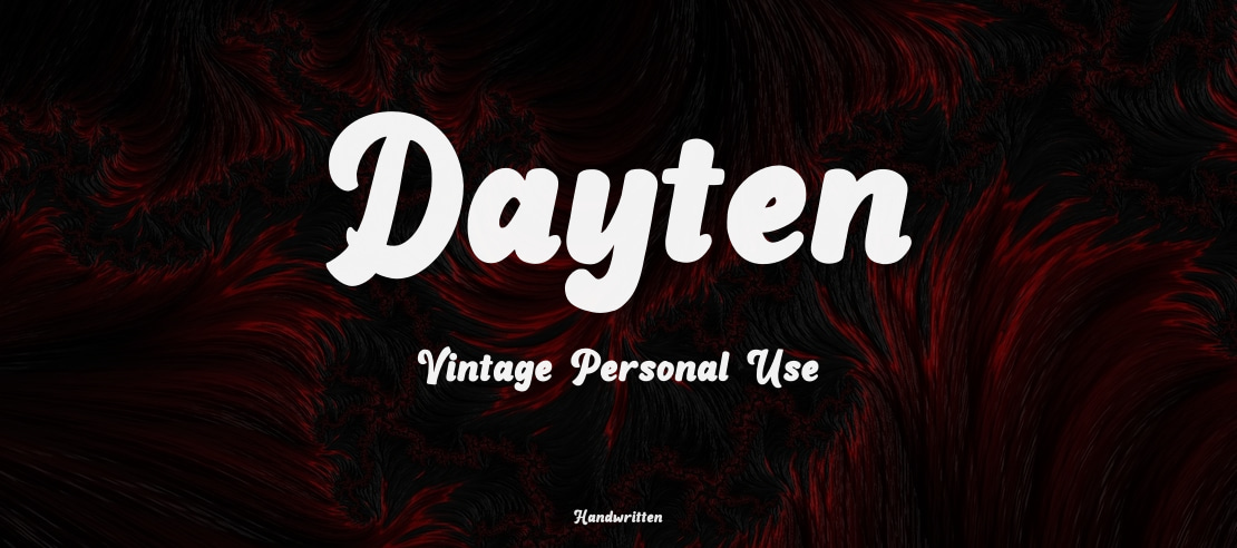 Dayten Vintage Personal Use Font