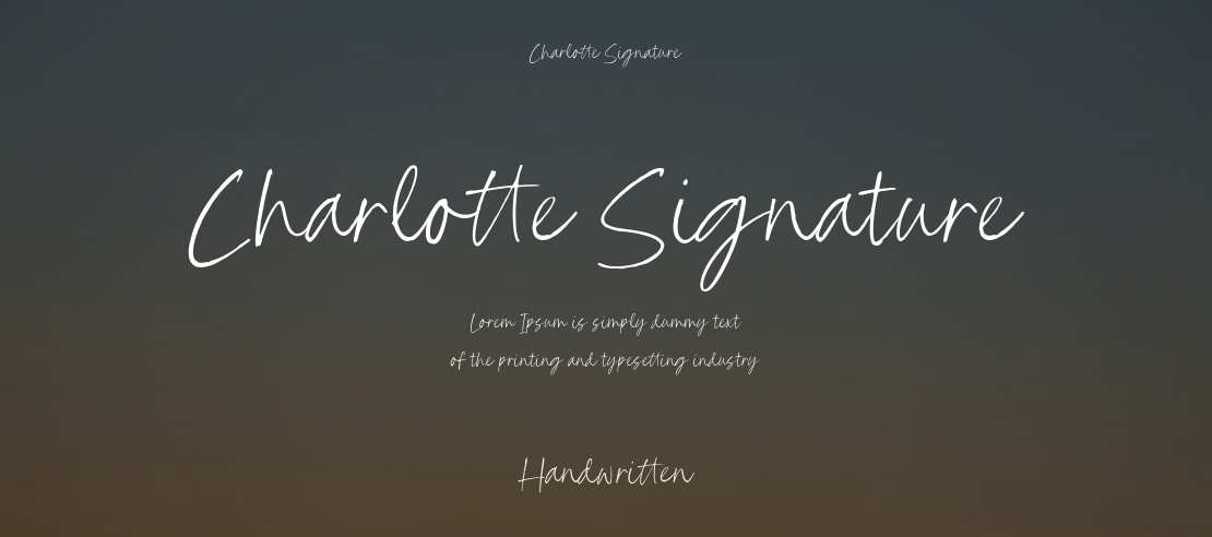 Charlotte Signature Font