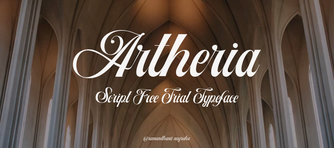 Artheria Script Free Trial Font