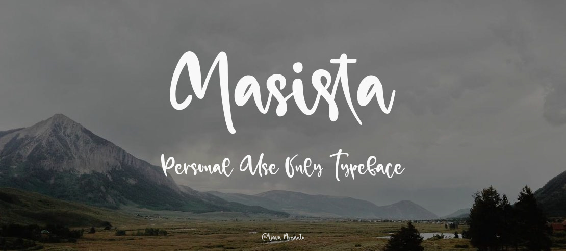 Masista Personal Use Only Font