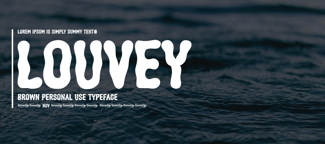 Louvey Brown Personal Use Font