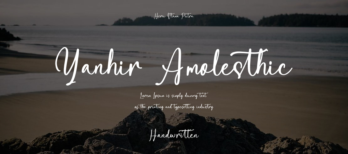 Yanhir Amolesthic Font