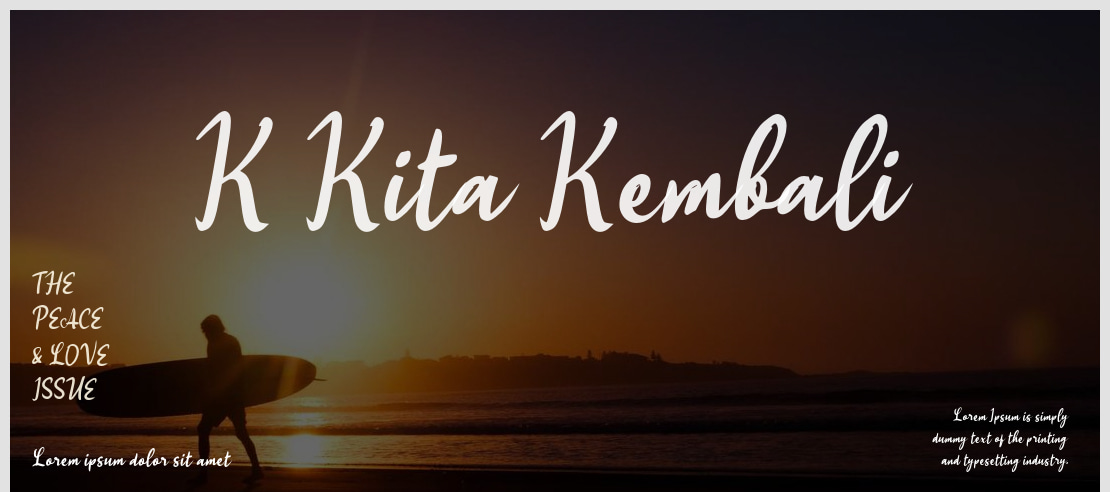 K Kita Kembali Font