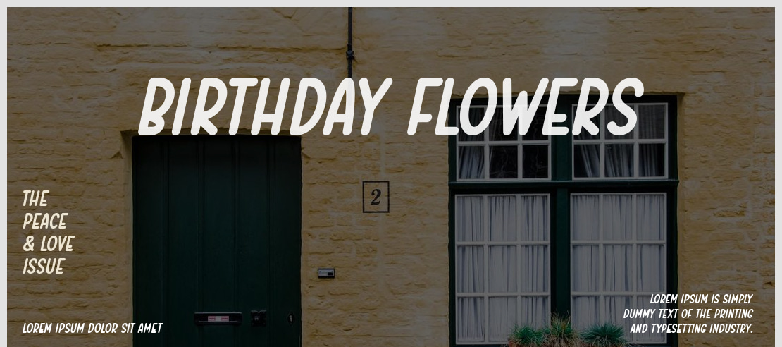 Birthday Flowers Font
