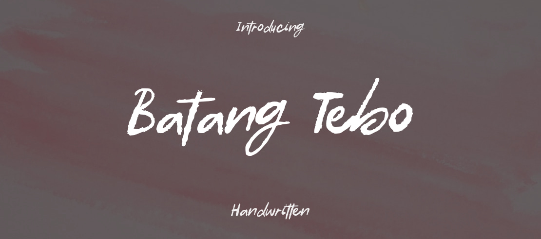 Batang Tebo Font