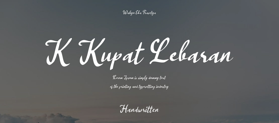 K Kupat Lebaran Font