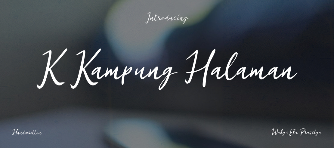 K Kampung Halaman Font