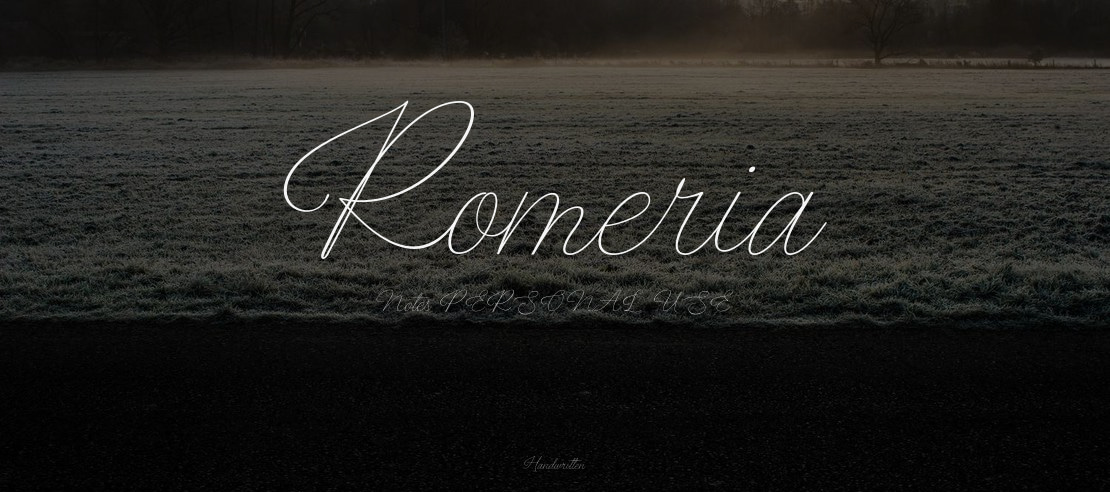 Romeria Notes PERSONAL USE Font