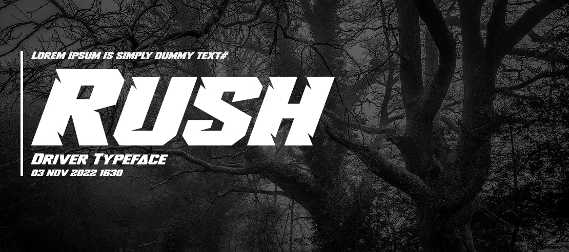 Rush Driver Font