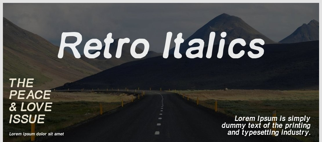 Retro Italics Font