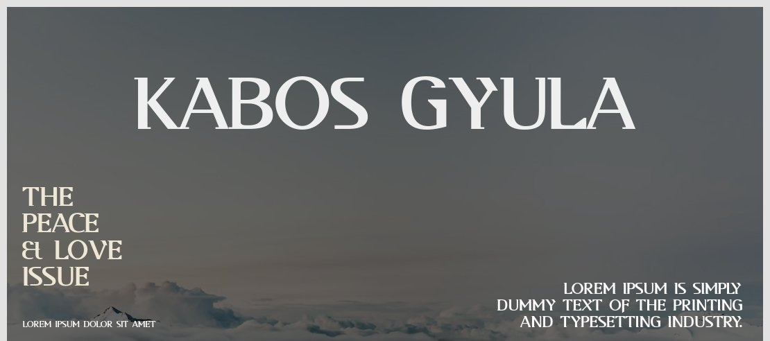 Kabos Gyula Font