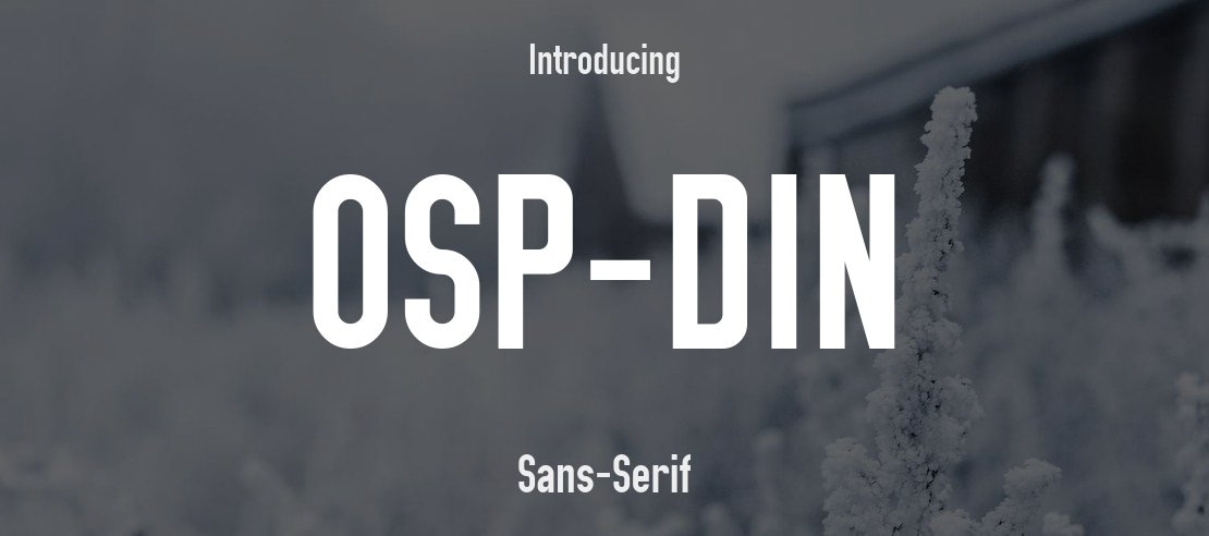 OSP-DIN Font