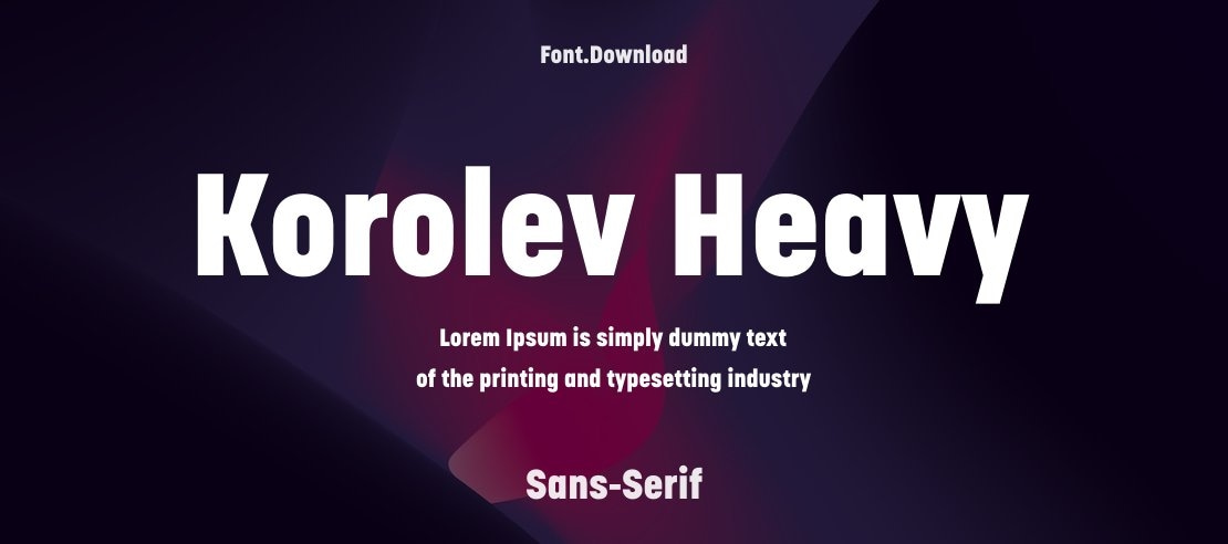 Korolev Heavy Font Family