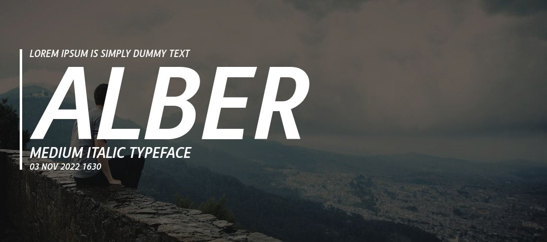 Alber Medium Italic Font