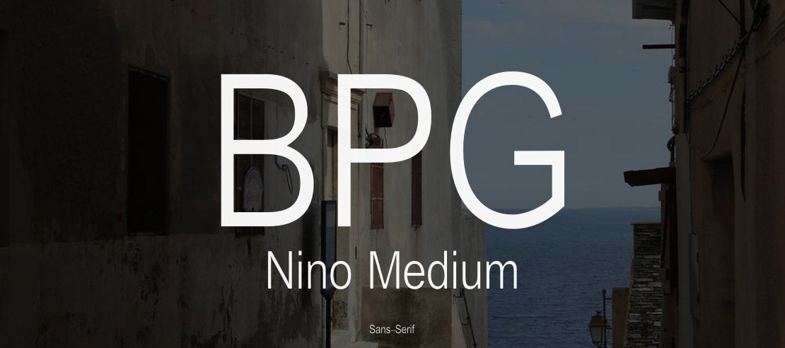 BPG Nino Medium Font