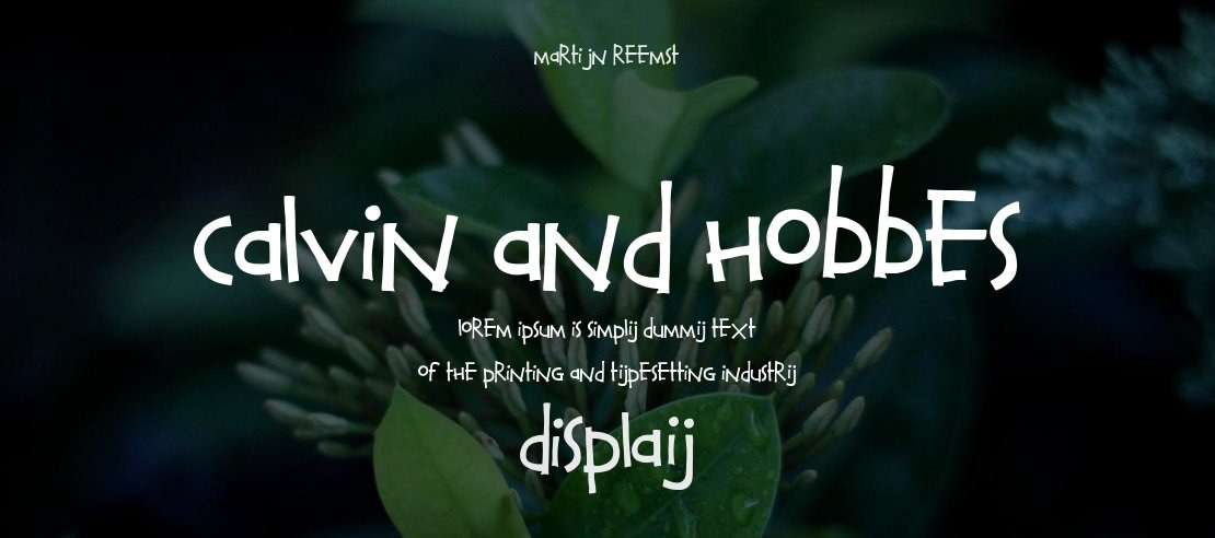 Calvin and Hobbes Font Family