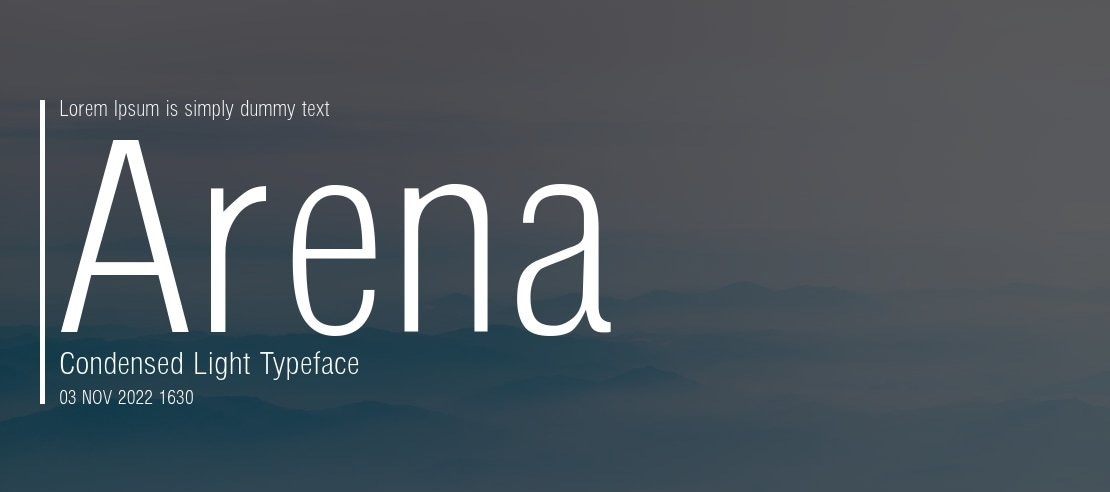 Arena Condensed Light Font