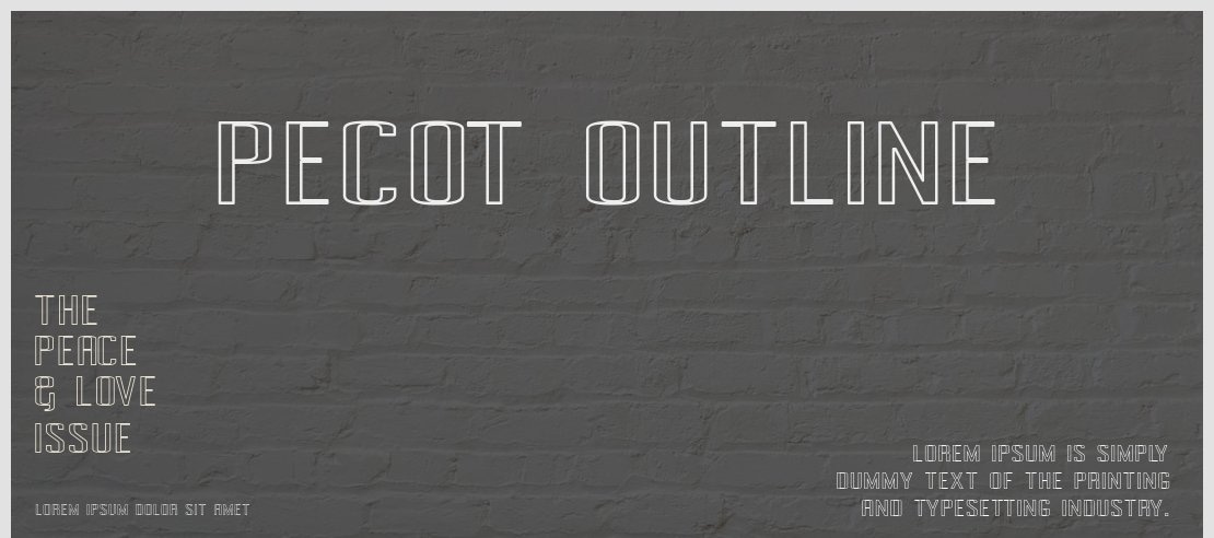 Pecot Outline Font Family