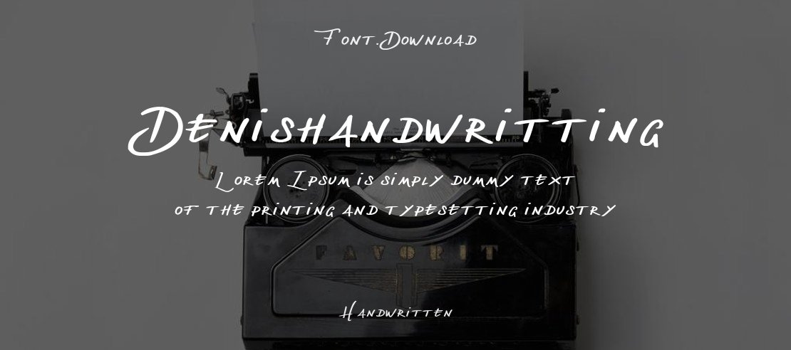 Denishandwritting Font